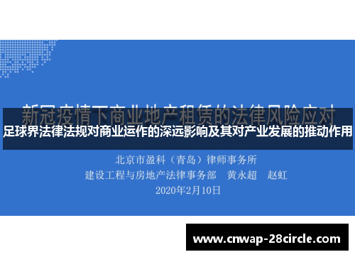 足球界法律法规对商业运作的深远影响及其对产业发展的推动作用